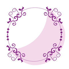 Elegant Victorian style frame vector illustration design