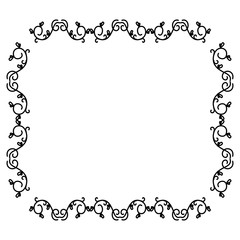 Elegant Victorian style frame vector illustration design