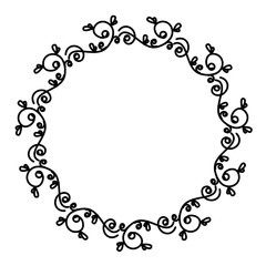 Elegant Victorian style frame vector illustration design