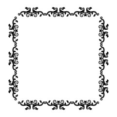 Elegant Victorian style frame vector illustration design