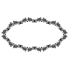 Elegant Victorian style frame vector illustration design