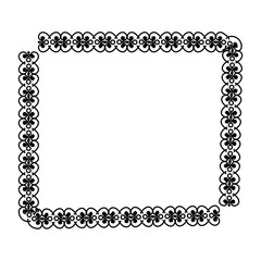 Elegant Victorian style frame vector illustration design