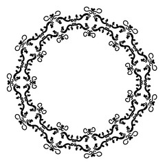 Elegant Victorian style frame vector illustration design