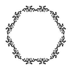 Elegant Victorian style frame vector illustration design