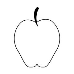 Apple fruit sweet design graphic icon vector illustration silhouette 