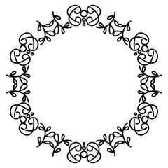 Elegant Victorian style frame vector illustration design