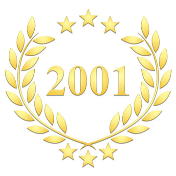 Lauriers 3 &eacute;toiles 2001 sur fond blanc 