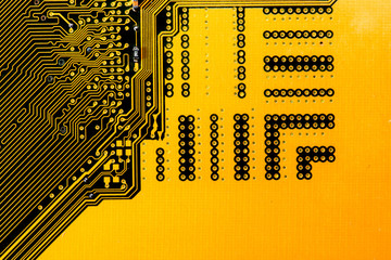 Abstract close up of Electronic Circuits in Technology on Mainboard computer background 
(logic board,cpu motherboard,Main board,system board,mobo)