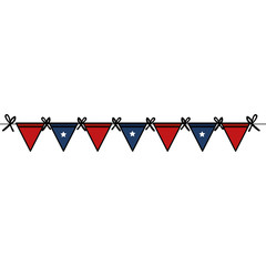 Obraz premium united states of asmerica garlands celebration vector illustration design