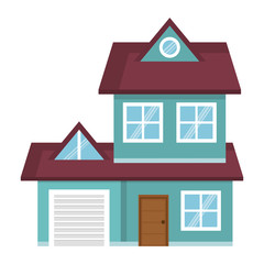 exterior house isolated icon vector illustration design