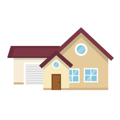 exterior house isolated icon vector illustration design