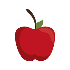 Fototapeta premium apple fruit icon over white background colorful design vector illustration