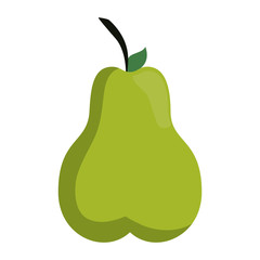 pear fruit icon over white background colorful design vector illustration