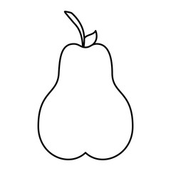 pear fruit icon over white background vector illustration