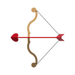 bow and arrow ove valentines day related icon icon image vector illustration design 