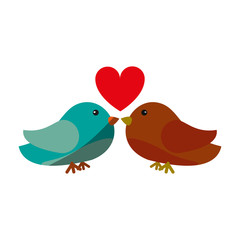lovebirds romantic valentines day icon image vector illustration design 