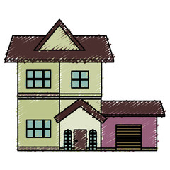 exterior house isolated icon vector illustration design