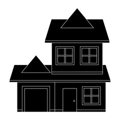 exterior house isolated icon vector illustration design