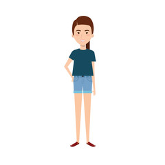 Fototapeta premium beautiful and young woman character vector illustration design