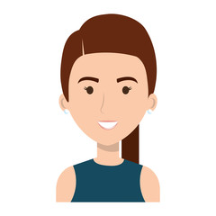 beautiful and young woman character vector illustration design