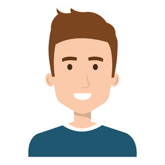 young man avatar character vector illustration design
