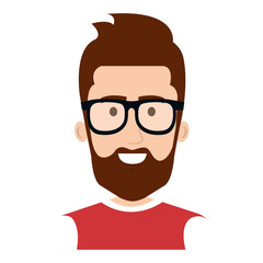 young man avatar character vector illustration design