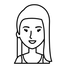 beautiful and young woman character vector illustration design