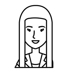 beautiful and young woman character vector illustration design