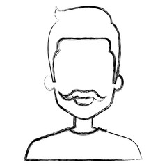 young man avatar character vector illustration design