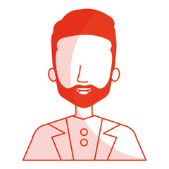 young man avatar character vector illustration design