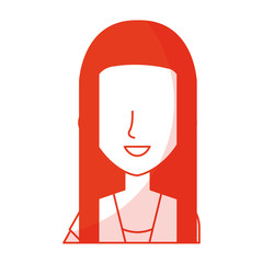 beautiful and young woman character vector illustration design