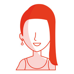 beautiful and young woman character vector illustration design