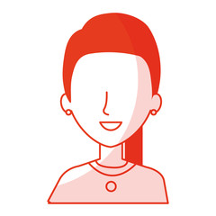 beautiful and young woman character vector illustration design