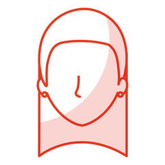 beautiful and young woman head character vector illustration design