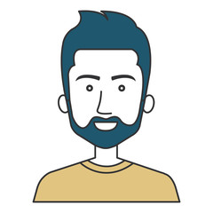 young man avatar character vector illustration design