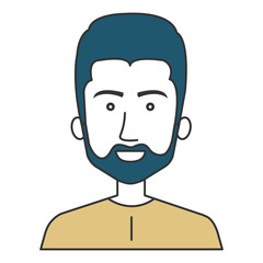 young man avatar character vector illustration design