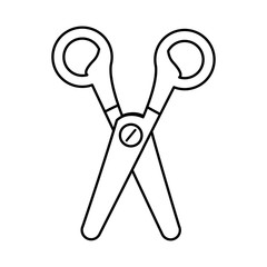 isolated scissors icon image vector illustration design  black line