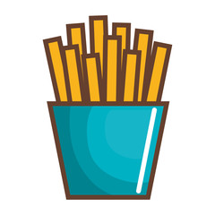potatoes fries isolated icon vector ilustration design
