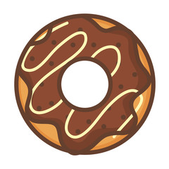 delicious sweet donut icon vector illustration design