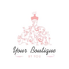 Dress Boutique Bridal Logo Template Illustration Vector Design