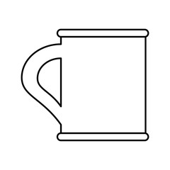 cup or mug icon image vector illustration design  black line