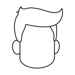 faceless head of man icon image vector illustration design  black line