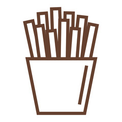 potatoes fries isolated icon vector ilustration design