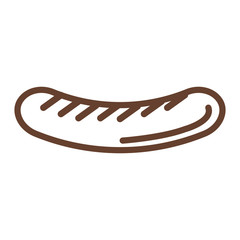 delicious sausage isolated icon vector ilustration design