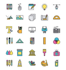 icons set Creativity draw icon vector illustration design graphic