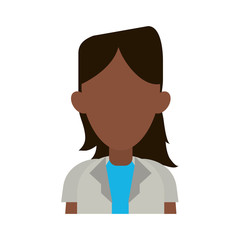 faceless woman with medium length hair  icon image vector illustration design 