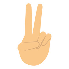 hand human with peace and love gesture vector illustration design