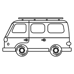 van turism isolated icon vector illustration design