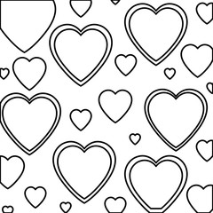 heart love isolated pattern vector illustration design