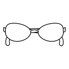 elegant eye glasses icon vector illustration design